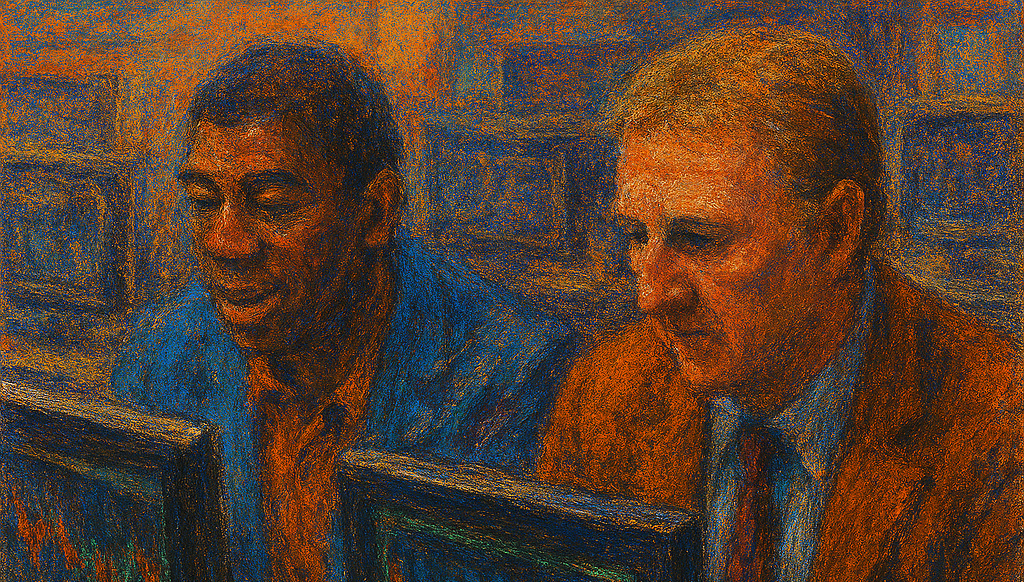Magic Johnson and Larry Bird trading CdSears.com