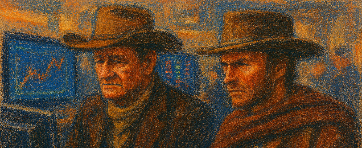 John Wayne and Clint Eastwood Trading