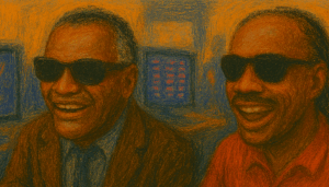 Ray Charles and Stevie Wonder Trading